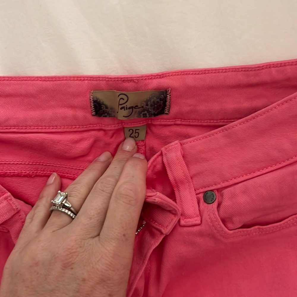 Pink jeans skinny fit midrise waist